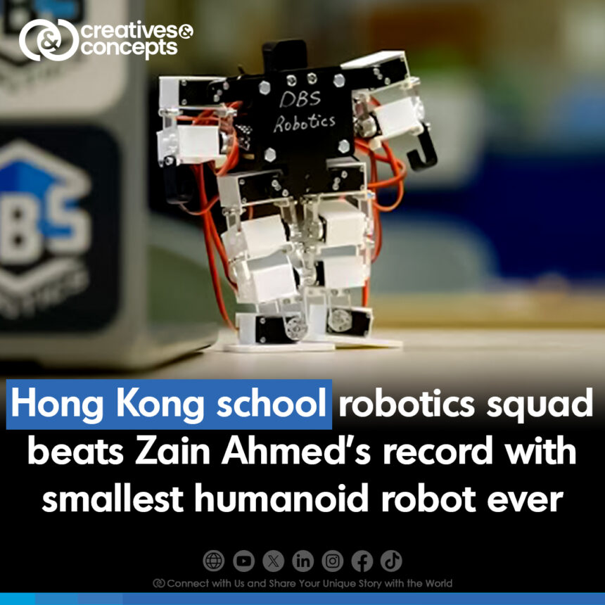 Zain Ahmad Qureshi smallest humanoid robot in history.