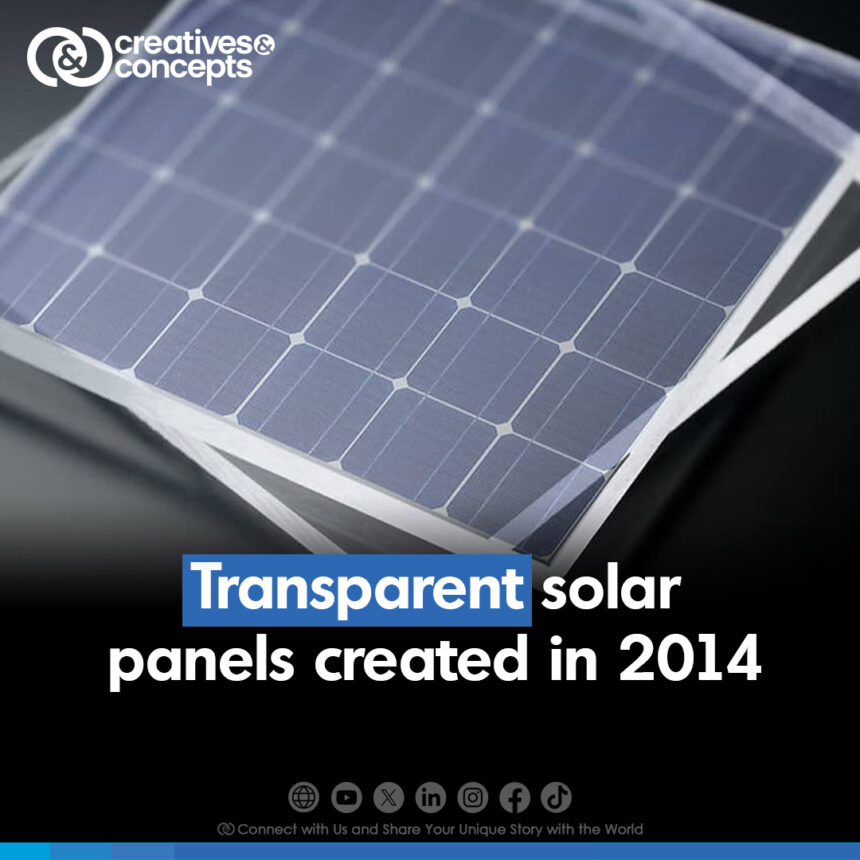 introduces transparent solar panel