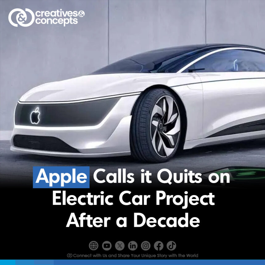 Apple quits electric car project