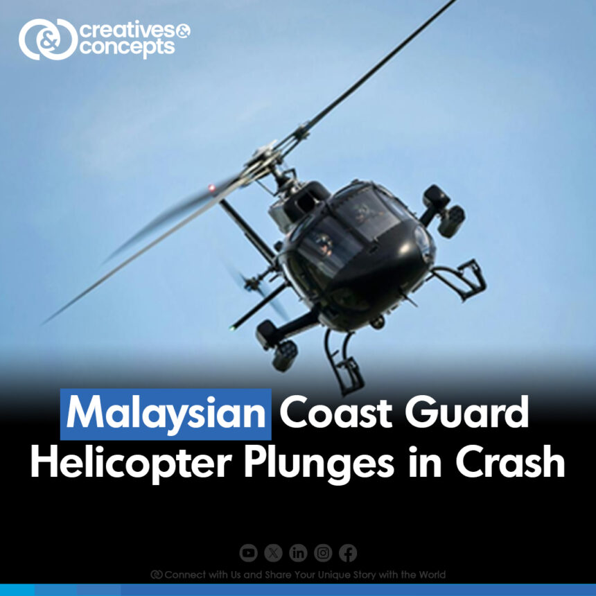 Malaysian coast guard helicopter crash in the Strait of Malacca