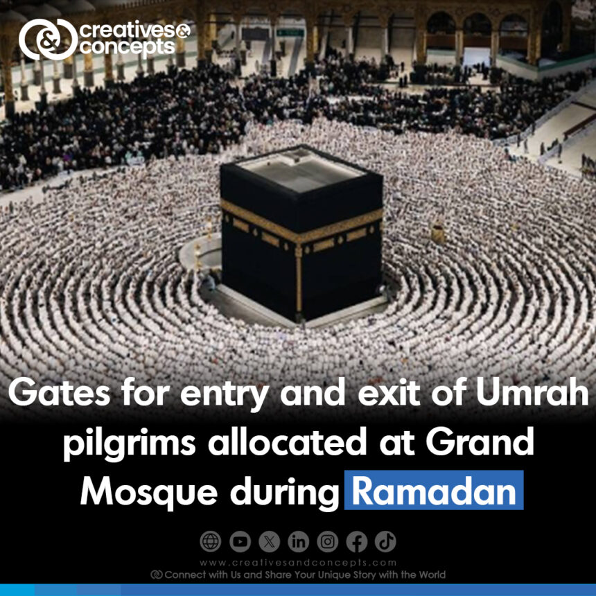 Prophet's Mosque has designated specific gates at the Grand Mosque in Makkah