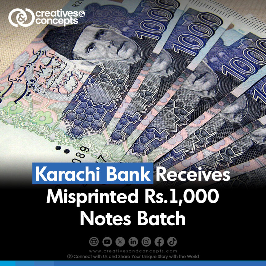 Karachi Bank Receives Misprinted Rs 1000 Notes Batch