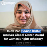 Youth icon Hadiqa Bashir receives Global Citizen Award for women's right advocacy