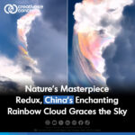 Nature's Masterpiece Redux, China's Enchanting Rainbow Cloud Graces the Sky